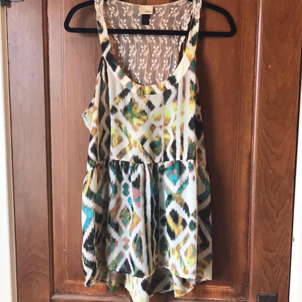 Daytrip Babydoll Style Sheer Tank